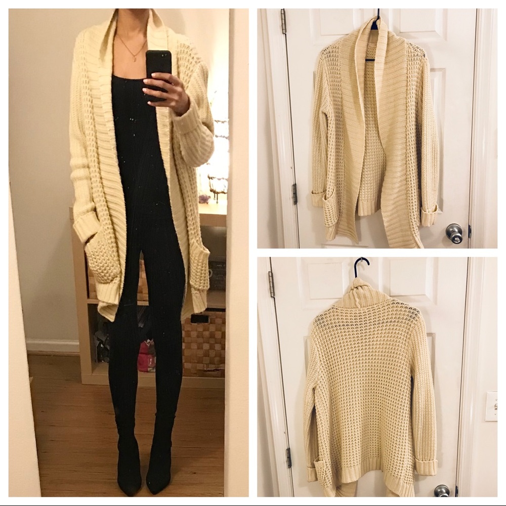 Tulle Knit Sweater Cardigan